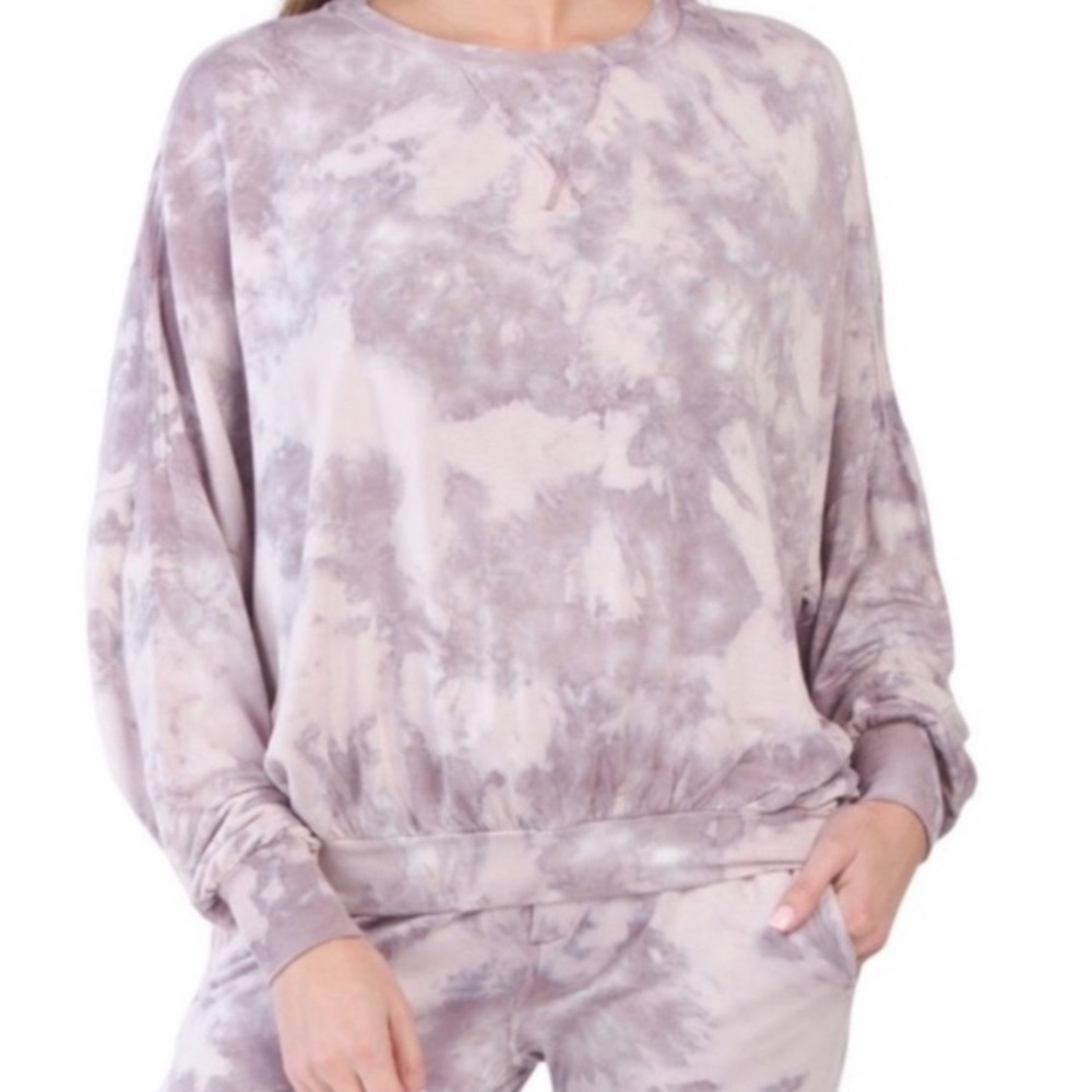 NWT Young Fabulous & Broke Women's Juliette Tie Dye Oversized Sweatshirt Dolman